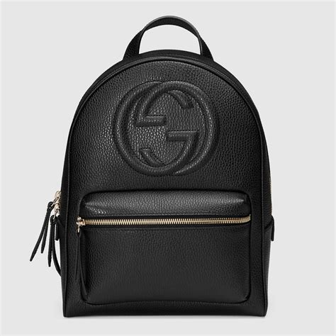 black gucci backpack with silver chain|black gucci backpack women's.